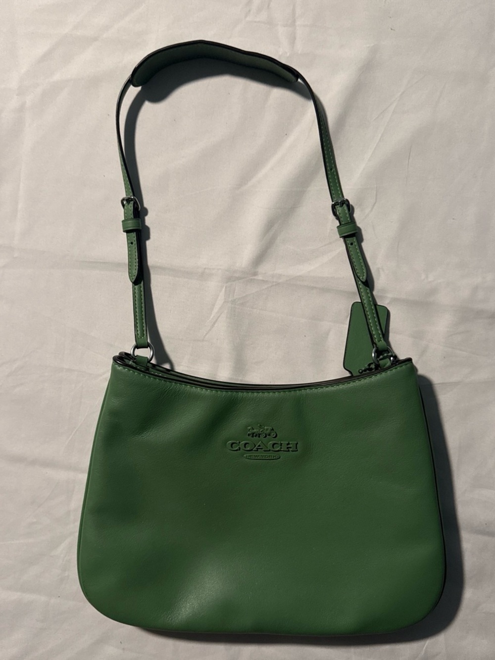 Coach Green Leather Shoulder Hobo Bag